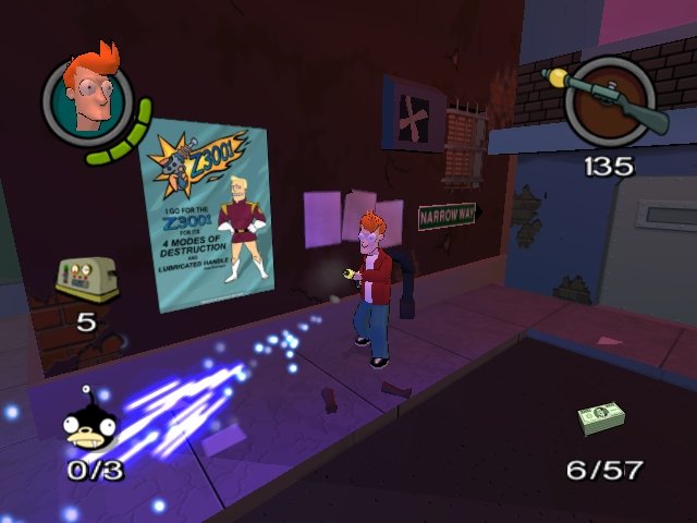 Fry futurama, dans ruelle de New New York